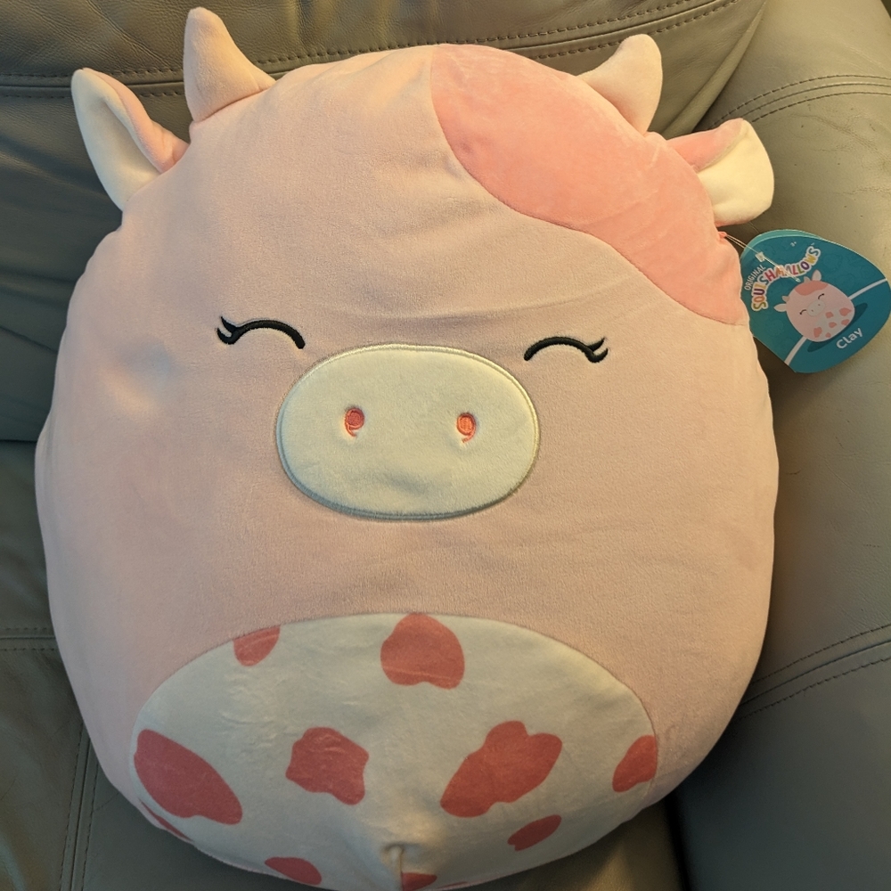 Squishmallow 16' "Clay" the Cow - Picture 1 of 3